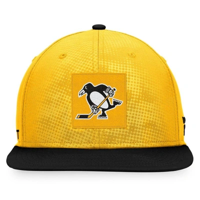 Shop Fanatics Branded Gold/black Pittsburgh Penguins Authentic Pro Alternate Logo Snapback Hat