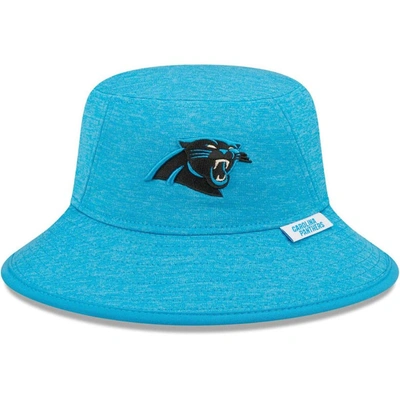 Shop New Era Heather  Blue Carolina Panthers Bucket Hat