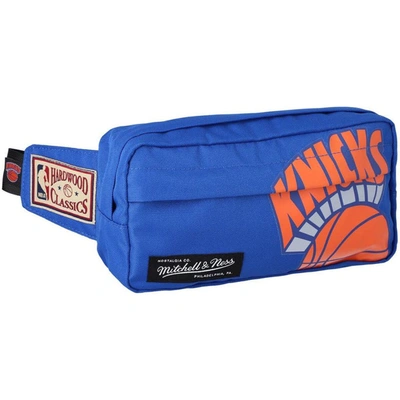 Shop Mitchell & Ness New York Knicks Hardwood Classics Fanny Pack In Blue