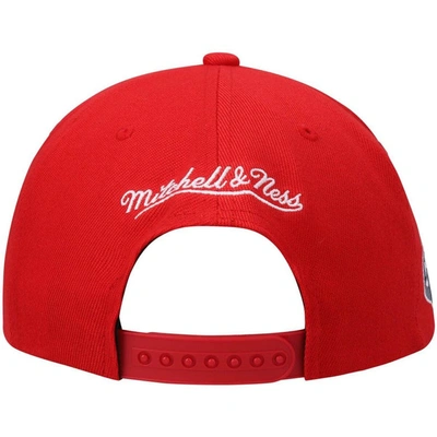 Shop Mitchell & Ness Red Houston Rockets Core Side Snapback Hat