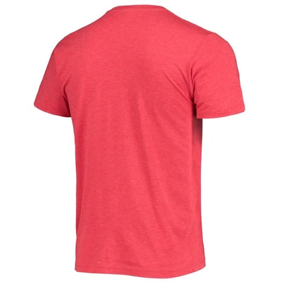 Shop Homage Red Los Angeles Angels Hand-drawn Logo Tri-blend T-shirt