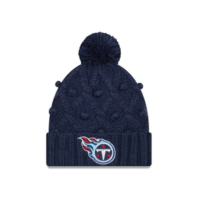 Shop New Era Navy Tennessee Titans Toasty Cuffed Knit Hat With Pom