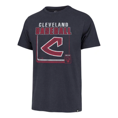 Shop 47 '  Navy Cleveland Guardians Cooperstown Collection Borderline Franklin T-shirt