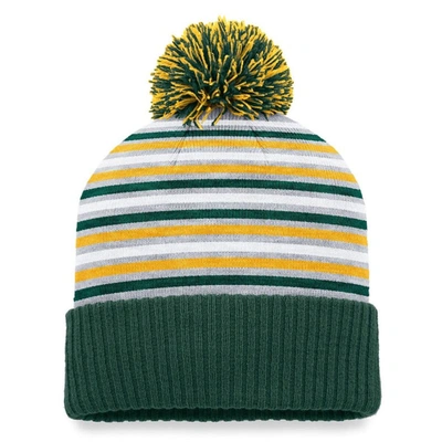 Shop Top Of The World Green Ndsu Bison Dash Cuffed Knit Hat With Pom