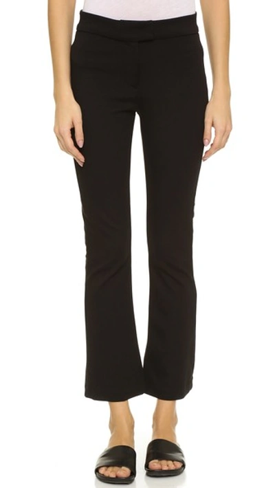 Getting Back To Square One Crop Flare Trousers In Black