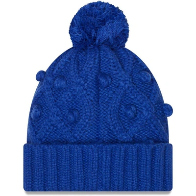 Shop New Era Royal Denver Broncos Toasty Cuffed Knit Hat With Pom