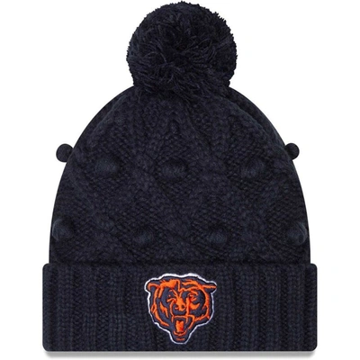 Shop New Era Navy Chicago Bears Toasty Cuffed Knit Hat With Pom