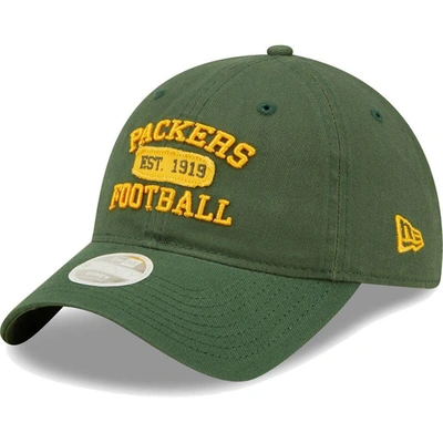 Shop New Era Green Green Bay Packers Formed 9twenty Adjustable Hat