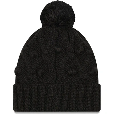 Shop New Era Girls Youth  Black Pittsburgh Steelers Toasty Cuffed Knit Hat With Pom