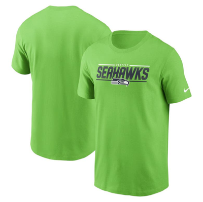 Shop Nike Neon Green Seattle Seahawks Muscle T-shirt