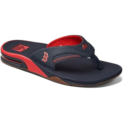 Shop Reef Boston Red Sox Fanning Bottle Opener Sandals In Navy