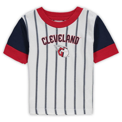 Shop Outerstuff Infant White/red Cleveland Guardians Position Player T-shirt & Shorts Set In Navy