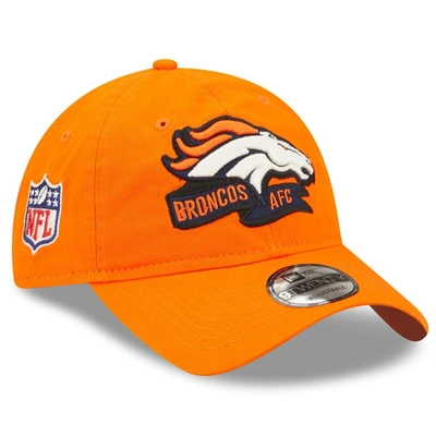 Shop New Era Youth  Orange Denver Broncos 2022 Sideline Adjustable 9twenty Hat