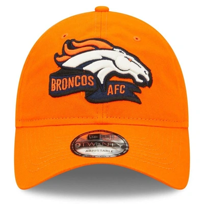 Shop New Era Youth  Orange Denver Broncos 2022 Sideline Adjustable 9twenty Hat