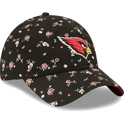 Shop New Era Black Arizona Cardinals  Floral 9twenty Adjustable Hat