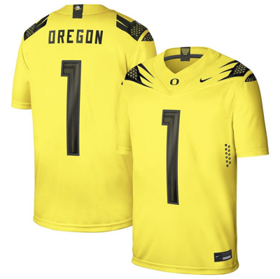 Shop Nike #1 Yellow Oregon Ducks Alternate Game Jersey