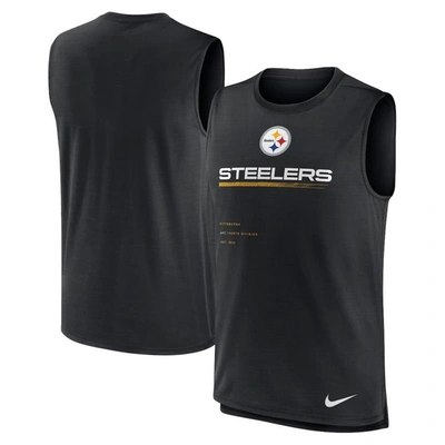Shop Nike Black Pittsburgh Steelers Muscle Trainer Tank Top