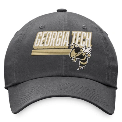 Shop Top Of The World Charcoal Georgia Tech Yellow Jackets Slice Adjustable Hat