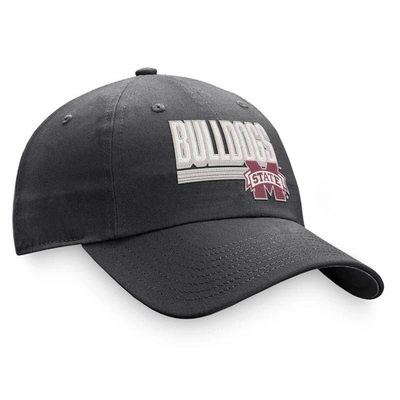 Shop Top Of The World Charcoal Mississippi State Bulldogs Slice Adjustable Hat