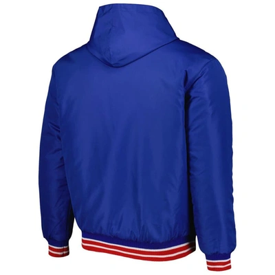 Shop Jh Design Royal Chicago Cubs Reversible Fleece Full-snap Hoodie Jacket