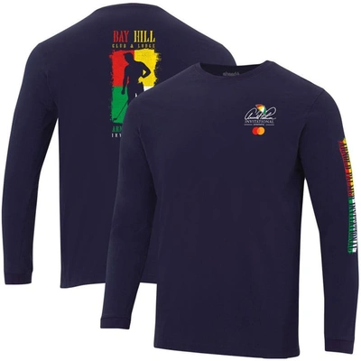 Shop Ahead Purple Arnold Palmer Invitational Arnie Silhouette Long Sleeve T-shirt In Navy