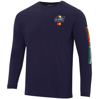 Shop Ahead Purple Arnold Palmer Invitational Arnie Silhouette Long Sleeve T-shirt In Navy
