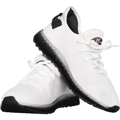 Shop Foco Baltimore Ravens Gradient Sole Knit Sneakers In White
