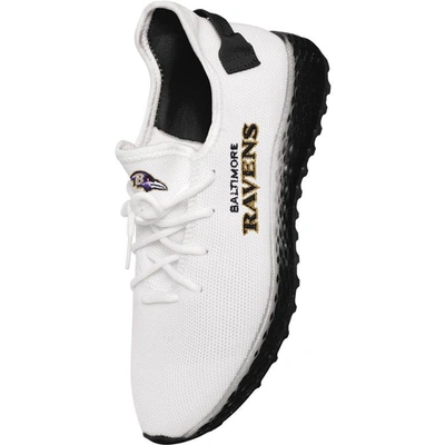 Shop Foco Baltimore Ravens Gradient Sole Knit Sneakers In White