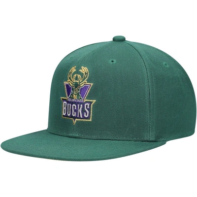 Shop Mitchell & Ness Green Milwaukee Bucks 50th Anniversary Snapback Hat