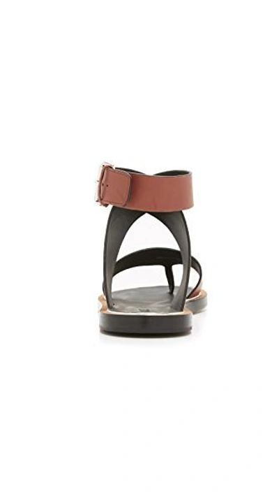 Shop Vince Mailin Flat Sandals In Whiskey