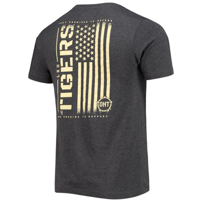Shop Colosseum Heathered Black Lsu Tigers Oht Military Appreciation Flag 2.0 T-shirt In Heather Black
