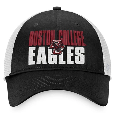 Shop Top Of The World Black/white Boston College Eagles Stockpile Trucker Snapback Hat