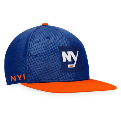 Shop Fanatics Branded Royal/orange New York Islanders Authentic Pro Alternate Logo Snapback Hat