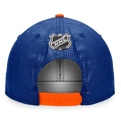 Shop Fanatics Branded Royal/orange New York Islanders Authentic Pro Alternate Logo Snapback Hat