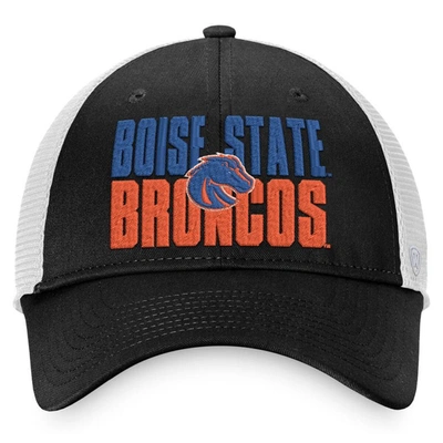 Shop Top Of The World Black/white Boise State Broncos Stockpile Trucker Snapback Hat