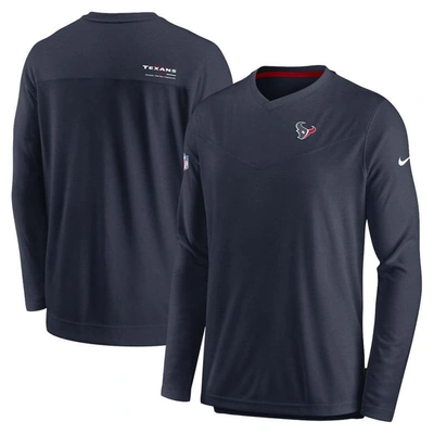 Nike Men's Dri-Fit Lockup Coach UV (NFL Houston Texans) Long-Sleeve Top in Red, Size: Small | NS2511YP8V-636