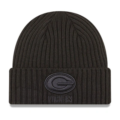 Shop New Era Youth  Graphite Green Bay Packers Core Classic Cuffed Knit Hat