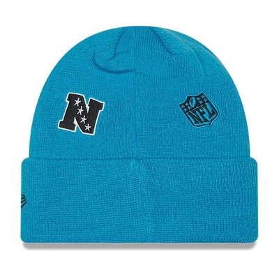 Shop New Era Youth   Blue Carolina Panthers Identity Cuffed Knit Hat