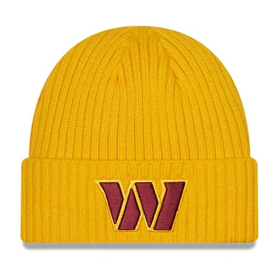 Shop New Era Youth  Gold Washington Commanders Core Classic Cuffed Knit Hat