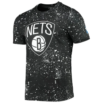 Shop Fisll Black Brooklyn Nets Splatter Print T-shirt