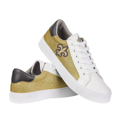 Shop Foco New Orleans Saints Glitter Sneakers In White