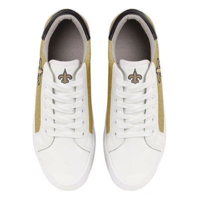 Shop Foco New Orleans Saints Glitter Sneakers In White