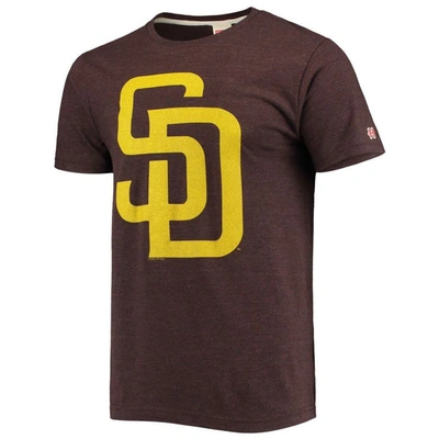 Shop Homage Brown San Diego Padres Hand Drawn Logo Tri-blend T-shirt
