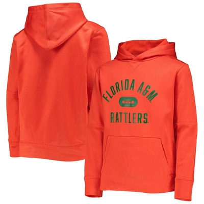 Shop Nike X Lebron James Youth  Orange Florida A&m Rattlers Performance Pullover Hoodie