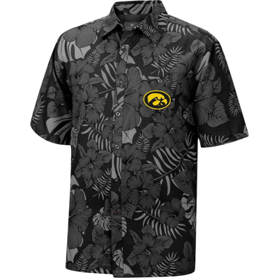 Shop Colosseum Black Iowa Hawkeyes The Dude Camp Button-up Shirt