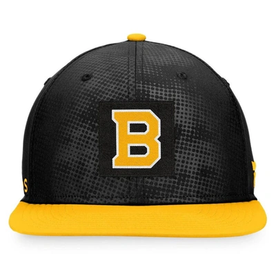 Shop Fanatics Branded Black/gold Boston Bruins Authentic Pro Alternate Logo Snapback Hat