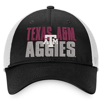 Shop Top Of The World Black/white Texas A&m Aggies Stockpile Trucker Snapback Hat
