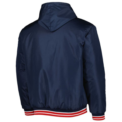 Jh Design Navy Boston Red Sox Reversible Fleece Full-snap Hoodie Jacket In Navy