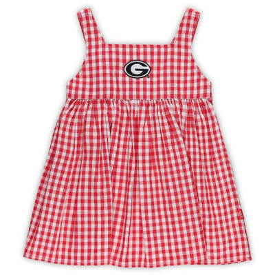 Shop Garb Girls Toddler  Red Georgia Bulldogs Cara Woven Gingham Dress