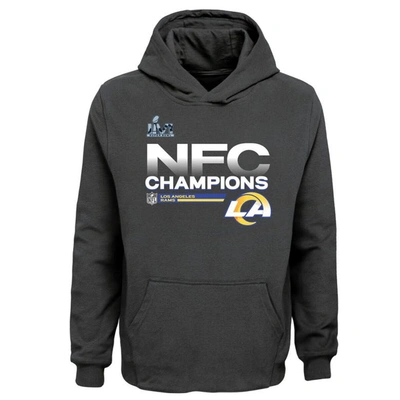 Shop Fanatics Youth  Branded Charcoal Los Angeles Rams 2021 Nfc Champions Locker Room Trophy Collection Pu